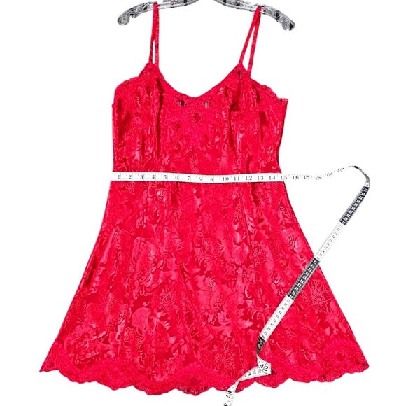 Victorias Secret Red Lace Nightgown L - Picture 8 of 9